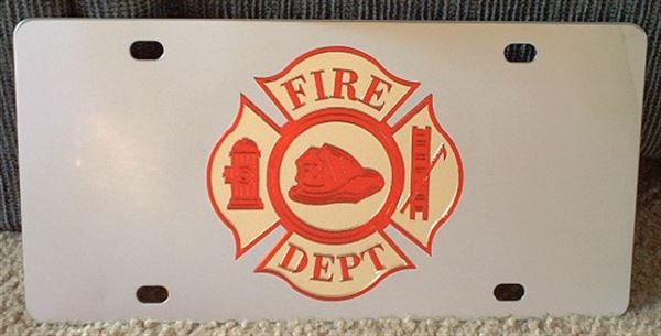 Fire Department vanity license plate car tag